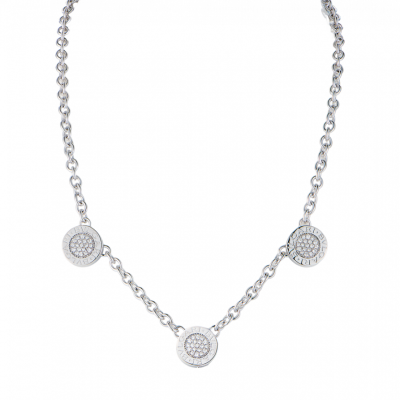 Колье Bvlgari  Bulgari Reversible White Gold & Diamond & Onyx 3 Circle