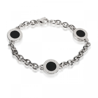 Браслет Bvlgari  Bulgari Reversible White Gold & Onyx 3 Circle