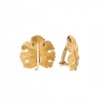 Серьги Buccellati Foglia Geraneo Yellow Gold