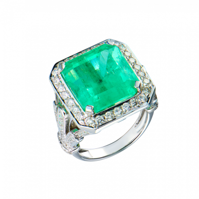 Кольцо No name COLOMBIA EMERALD 16,20 ct Intense Green/SI1