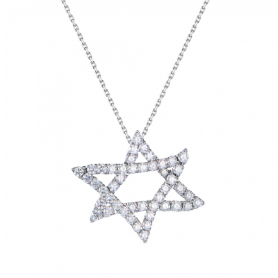 Подвеска No name Star of David White Gold & Diamond