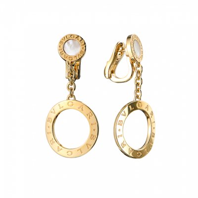 Серьги Bvlgari BVLGARI Revamping Yellow Gold & Mother of Pearl