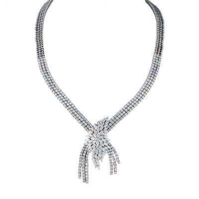 Колье No name 14,00 ct Round & Marquise Cut Diamonds & White Gold