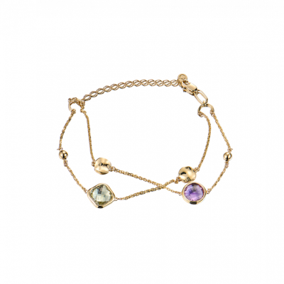 Браслет Бронницкий ювелир САНТОРИНИ Yellow Gold & Amethyst