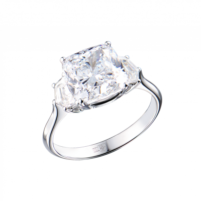 Кольцо Sarkissian GIA 4,02 ct F/SI1 Cushion Cut Diamond