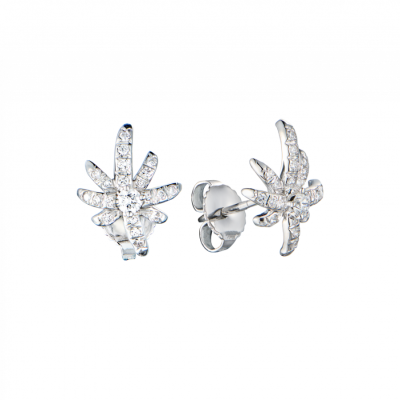 Пусеты Tiffany & Co Fireworks Diamond Platinum Earrings