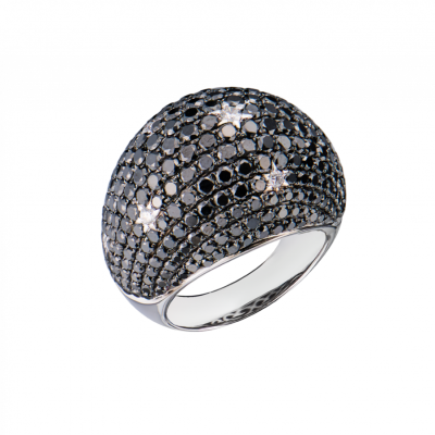 Кольцо No name 8,80 ct Black & White Round Cut Diamonds