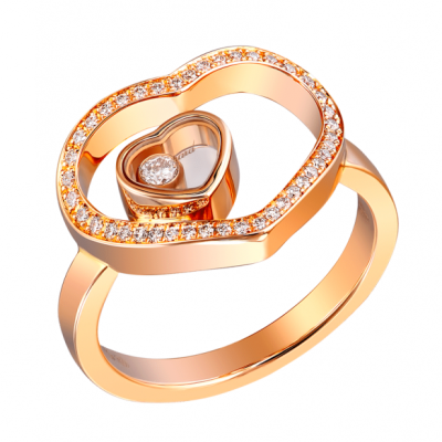 Кольцо Chopard Happy Diamonds Hearts Rose Gold
