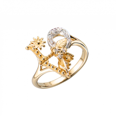Кольцо Carrera y Carrera Love Yellow & White Gold & Diamonds