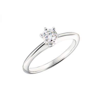 Кольцо Tiffany & Co Round Brilliant 0,29 ct F/VS1 in Platinum