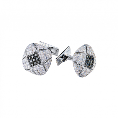 Запонки Zilli Boutons de manchette in White Gold & Diamonds