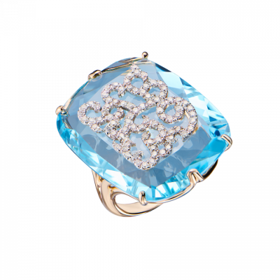 Кольцо Casato Aphrodite Rose Gold & Topaz & Diamond