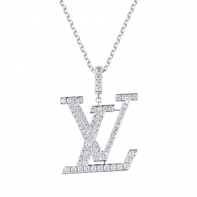 Подвеска No name в стиле Louis Vuitton LV Large Pendant White Gold And Diamonds