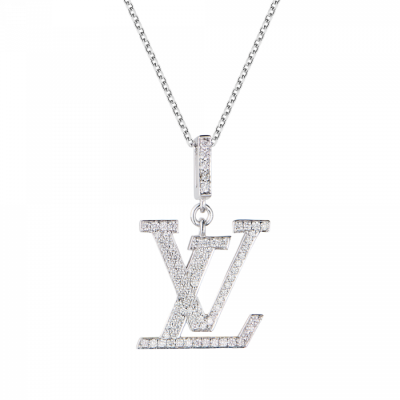 Подвеска No name в стиле Louis Vuitton LV Medium Pendant White Gold And Diamonds