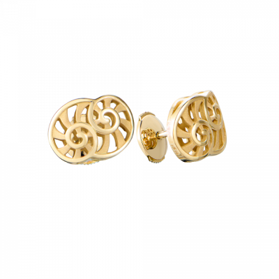 Пусеты Carrera y Carrera Actea Collection in Yellow Gold