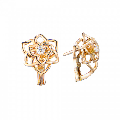 Серьги Piaget Rose Collection in Rose Gold & Diamonds