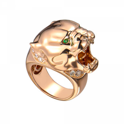 Кольцо Stenzhorn Tiger Rose Gold & Diamonds & Tsavorites