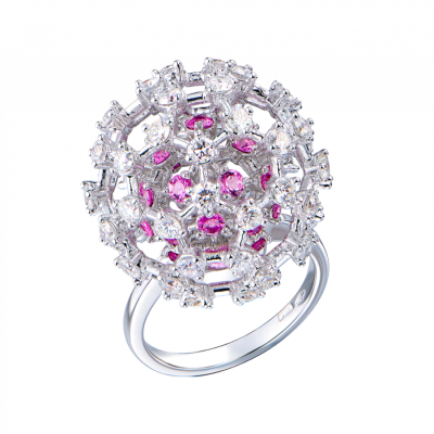 Кольцо Damiani Diamonds & Ruby White Gold