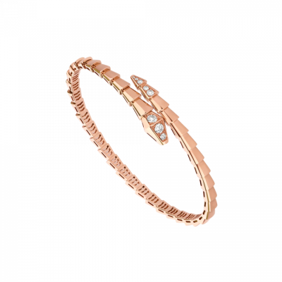 Браслет Bvlgari Serpenti Viper Rose Gold & Diamonds (SIZE 17)
