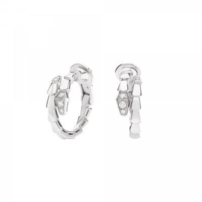 Серьги Bvlgari Serpenti Viper White Gold & Diamonds