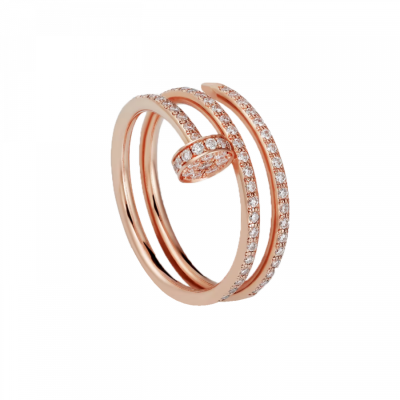 Кольцо Cartier Juste un Clou Double Half-Paved Rose Gold (SIZE 53)