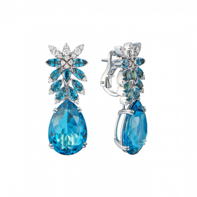 Серьги Pasquale Bruni Ghirlanda Nefertiti White Gold & Topaz & Diamonds
