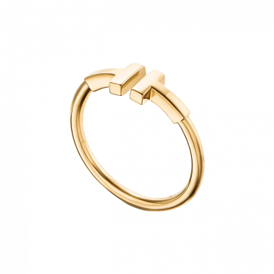 Кольцо Tiffany & Co T Wire Yellow Gold (SIZE 56)