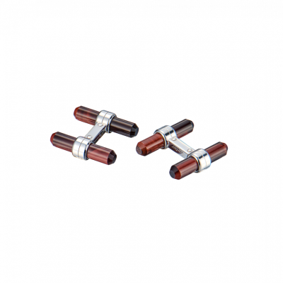 Запонки Cartier Santos de Paris Cufflinks Red Tiger Eye
