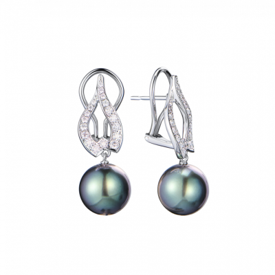 Серьги Mikimoto Classic Black South Sea Cultured Pearl 11,0 мм