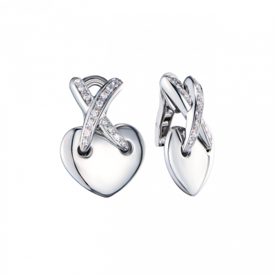 Серьги Chaumet Liens Diamond White Gold Heart