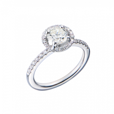 Кольцо No name 0,88 ct O-P/VS2 Round Cut Diamond & White Gold