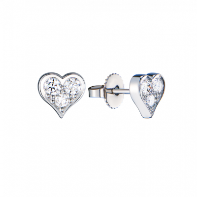Пусеты Tiffany & Co Hearts in Platinum Diamonds 0,37 ct