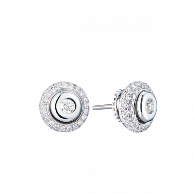 Пусеты No name 1,31 ct Round Cut Diamonds