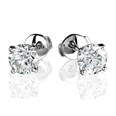 Пусеты GIA 1,50 H/VS1 - 1,51 ct H/VS1 Round Cut Diamonds