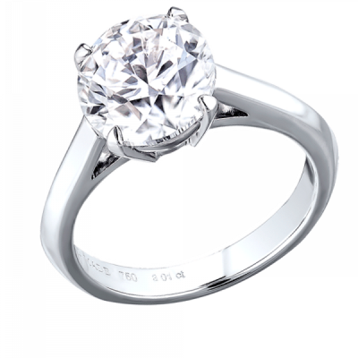 Кольцо No name 3,02 ct G/VVS2 Round Cut Diamond МГУ