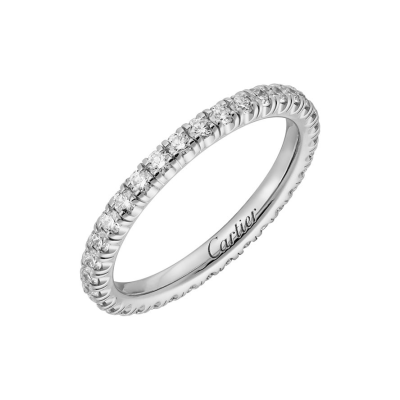 Кольцо Cartier Etincelle de wedding band, 2 mm width, paved