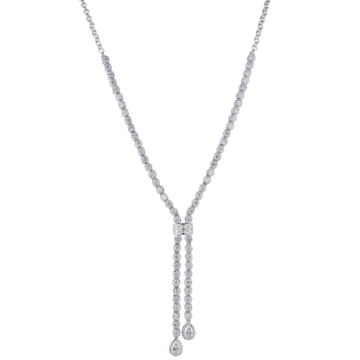 Колье Safo Joaillerie 0.52 ct Pear Cut & Round Diamonds & White Gold