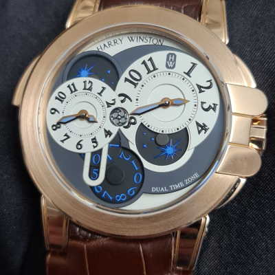 Швейцарские часы Harry Winston  Ocean Dual Time 400/MATZ44R