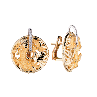 Серьги Carrera y Carrera Círculos de Fuego Shanghai Yellow Gold