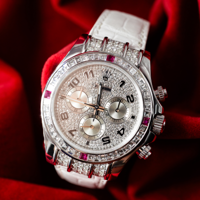 Швейцарские часы Rolex Daytona Cosmograph Diamonds And Ruby Custom