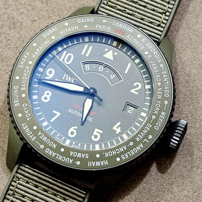 Швейцарские часы IWC Timezoner Top Gun Woodland