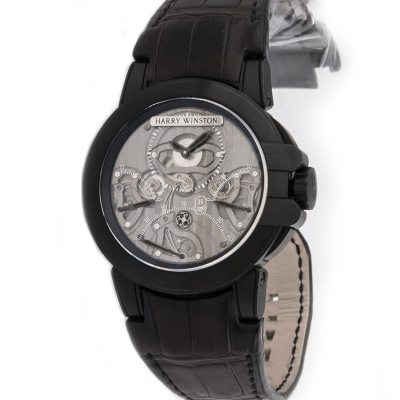 Швейцарские часы Harry Winston Ocean Triple Retrograde Chronograph Black Zalium