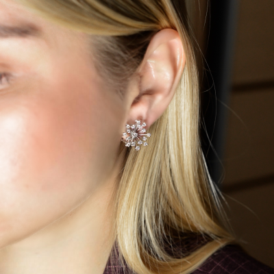 Серьги No name White Gold & Diamonds
