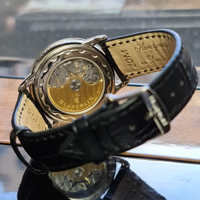 Швейцарские часы Blancpain Leman Moonphase & Complete Calendar gold