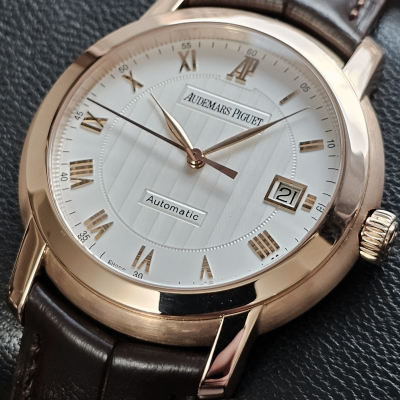 Швейцарские часы Audemars Piguet Jules Rose Gold Gold Silver Dial 39mm