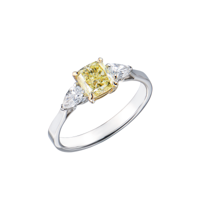 Кольцо Alrosa Diamonds 1.01 ct Fancy Yellow/VVS2 Cushion Brilliant