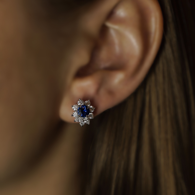 Серьги Tiffany & Co Sapphire and Diamonds Earrings