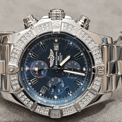 Швейцарские часы Breitling Super Avenger Chronograph Diamond Steel