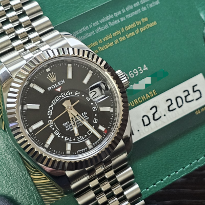 Швейцарские часы Rolex Sky-Dweller 42mm Steel and White Gold