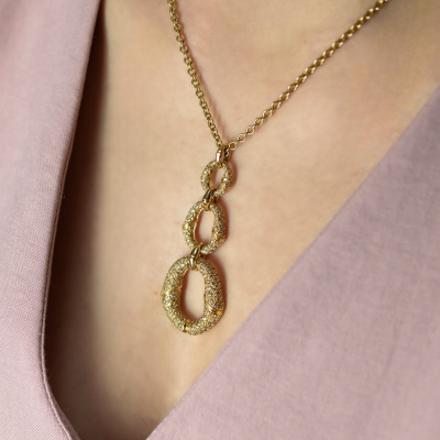 Подвеска GUCCI Bamboo Collection Diamond Drop Necklace